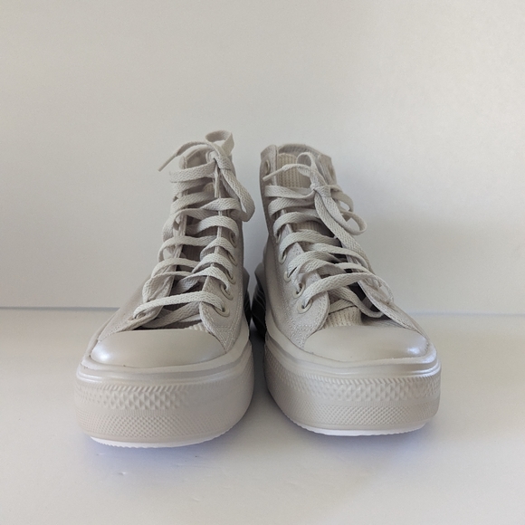Converse Chuck Taylor All Star Move Edge Glow Platform Sneakers Pale Putty - Picture 10 of 12